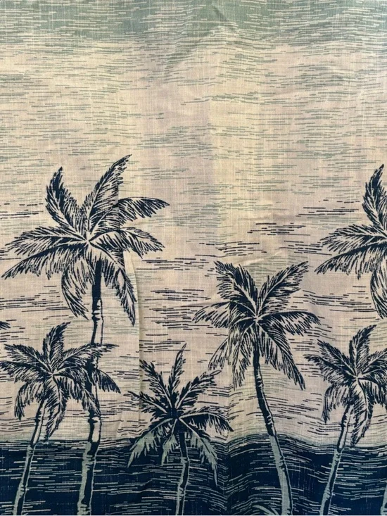 RedHead Men's Short-Sleeve Palm Print Button-Down Shirt - Teal/Blue - Picture 9 of 11